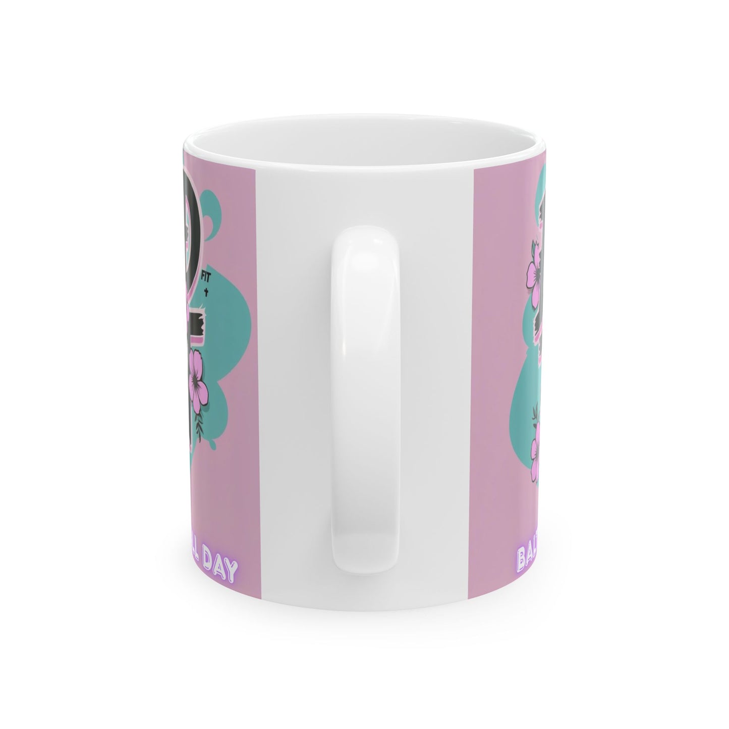 BadFit Pink Ceramic Mug, (11oz, 15oz)