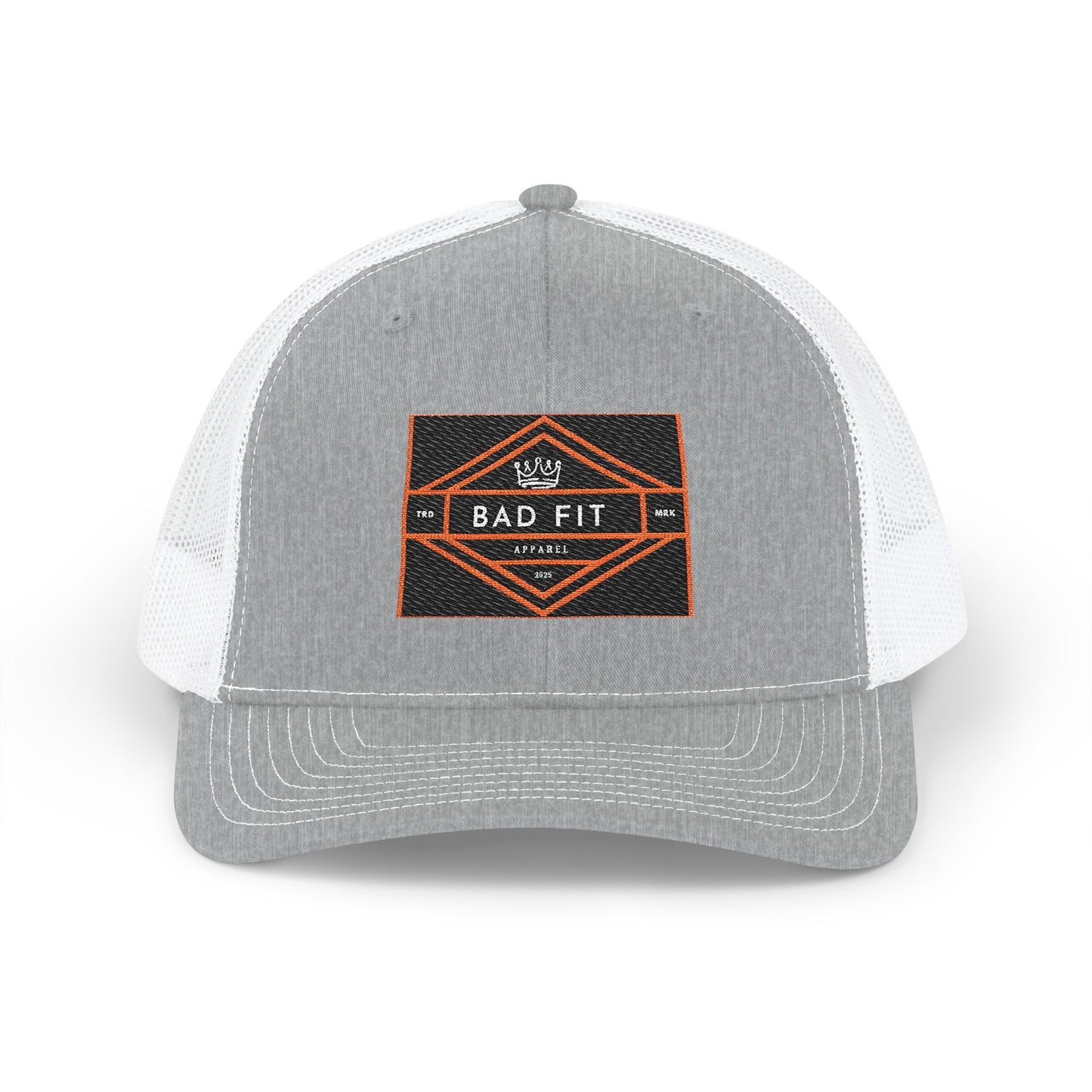 Bad Fit Orange Embroidered Trucker Cap