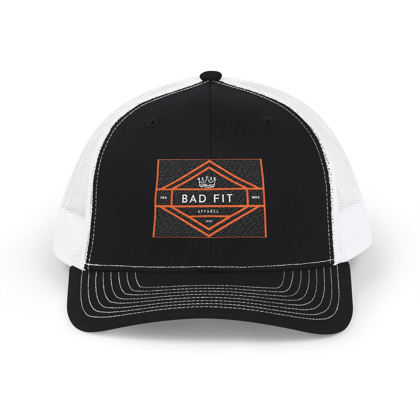 Bad Fit Orange Embroidered Trucker Cap