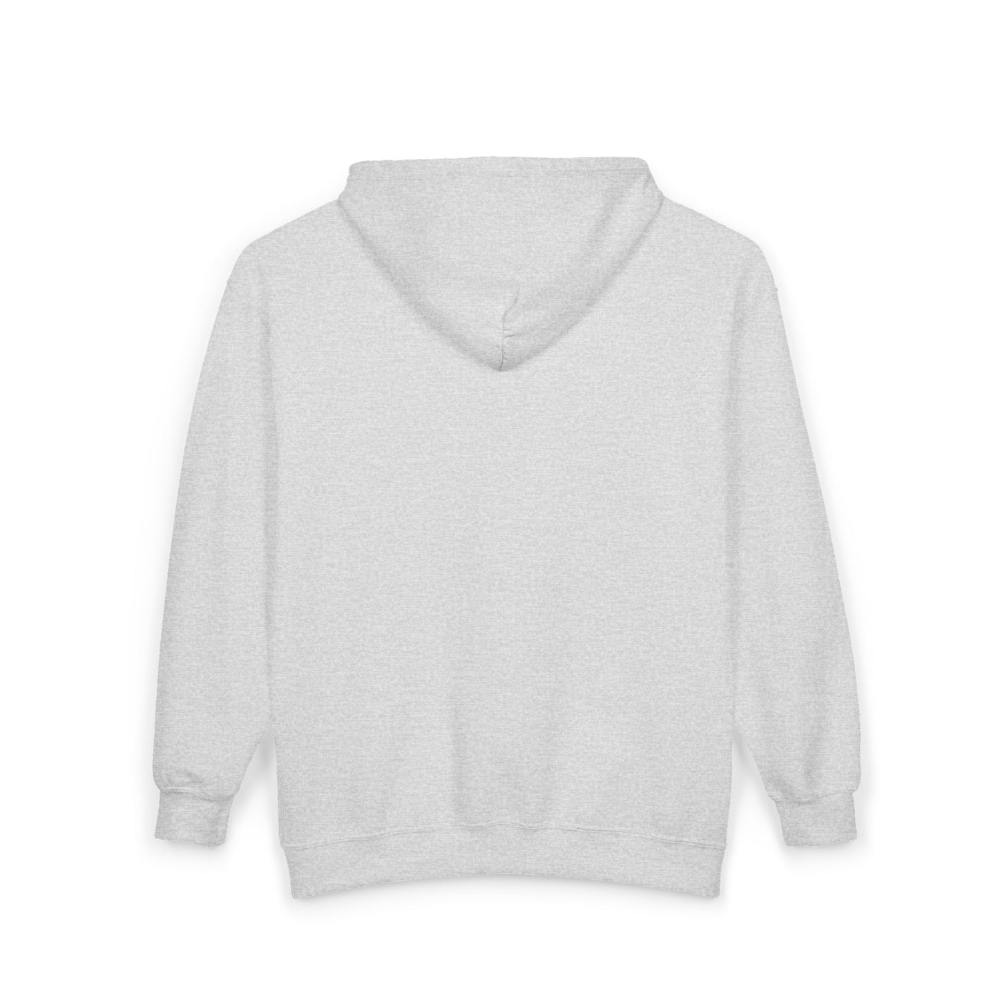 Minimalist Patch White Zip Hoodie — Small Chest Logo Full‑Zip Sweatshirt