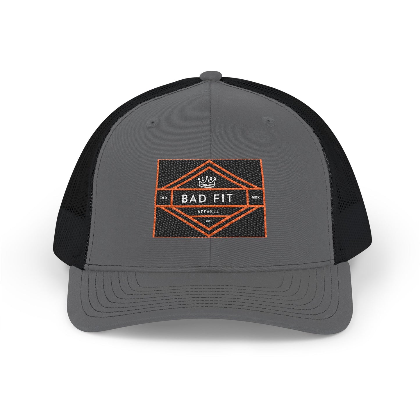 Bad Fit Orange Embroidered Trucker Cap