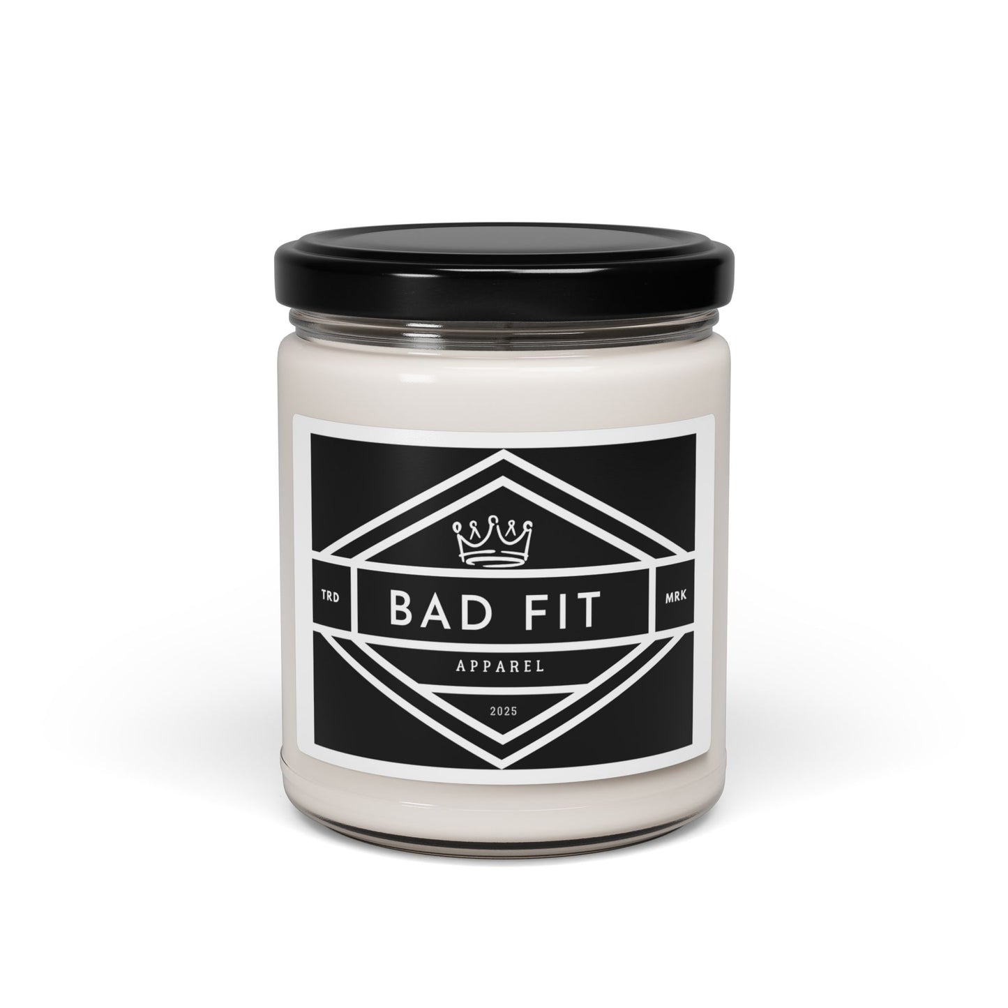 Soy Candle — 'Bad Fit' Scented 9oz Jar (Signature Black Label)