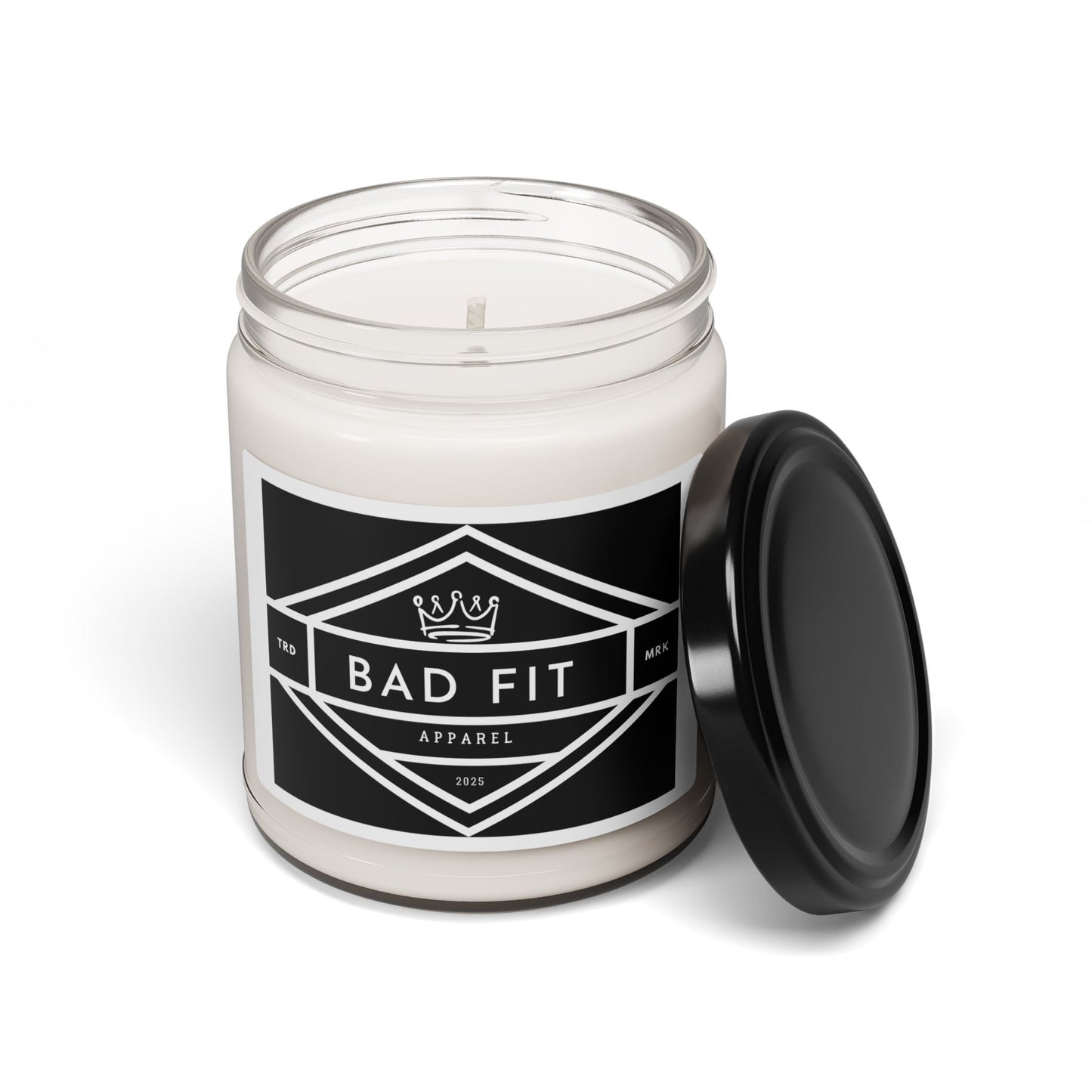Soy Candle — 'Bad Fit' Scented 9oz Jar (Signature Black Label)